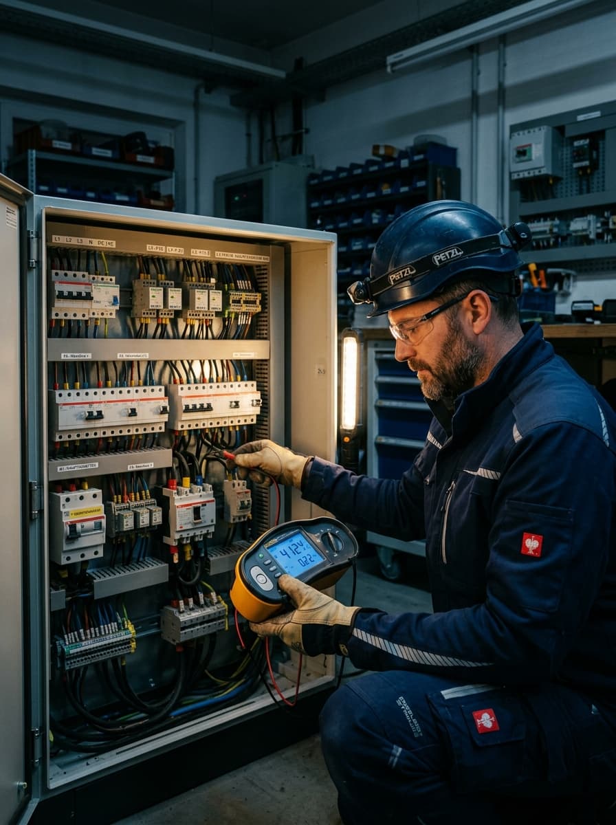 Elektrofachbetrieb bei der Arbeit: Wartung & Service
